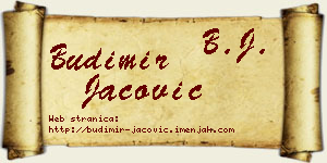 Budimir Jačović vizit kartica